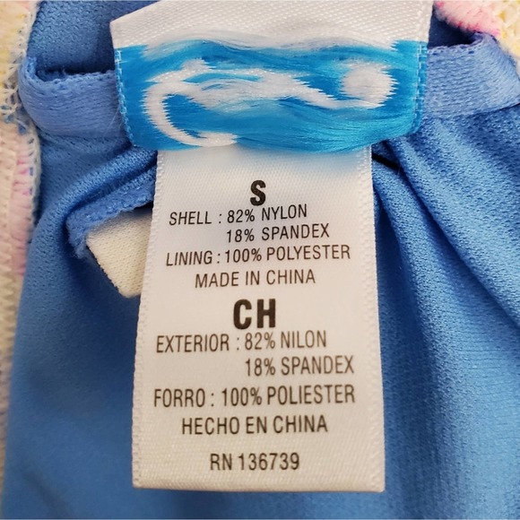 California Waves Striped Ring Bralette Bikini Top - Picture 3 of 3